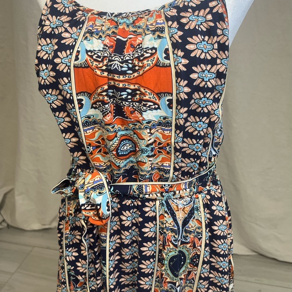 Pretty Garden Women's Floral Print Spaghetti Strap Mini Dress Sz L - Picture 2 of 6